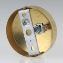 1-Loch Lampen-Baldachin 80x31 Metall Messing roh mit Zahn-Ringnippel 42mm für Kettenaufhängung