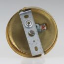 1-Loch Lampen-Baldachin 80x31 Metall Messing roh mit Zahn-Ringnippel 42mm für Kettenaufhängung