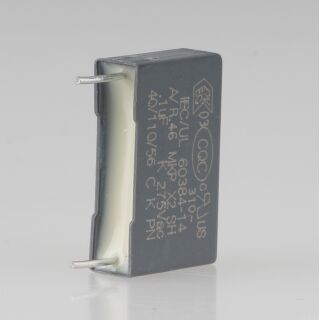 0.1uF 275V MKP-X2 Entstörkondensator 18x12mm Rastermaß 15mm