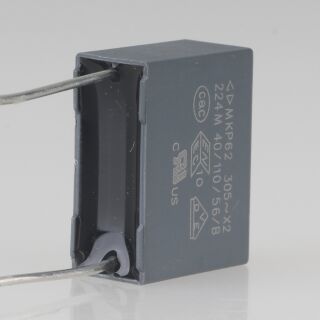 0.22uF 305V MKP-X2 Entstörkondensator 18x12.5mm Rastermaß 15mm