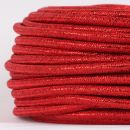 Textilkabel Rot Metallic 3-adrig 3x0,75 Schlauchleitung...