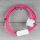 Textilkabel Pink 3-adrig mit Schnurschalter und Schutzkontakt-Stecker Weiß Anschlussleitung 2-5m