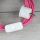 Textilkabel Pink 3-adrig mit Schnurschalter und Schutzkontakt-Stecker Weiß Anschlussleitung 2-5m