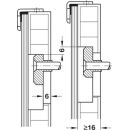 Spiegelaufhänger für Holzplatte mind. 16mm höhenjustierbar 6mm SET (2xSchraube, 2xDübel)