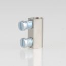 Stahlseil-Halter Drahtseilhalter Lüsterklemmeneinsatz mit Schrauben 5x10mm vernickelt
