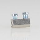 Stahlseil-Halter Drahtseilhalter Lüsterklemmeneinsatz mit Schrauben 5x10mm vernickelt