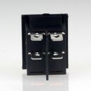 Einbau-Wippschalter gelb beleuchtet 2-polig EIN/AUS 30x22mm 250V/16A mit PVC-Schutzkappe