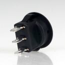 Einbau-Wippschalter schwarz 1-polig EIN/AUS/EIN 250V/6A...