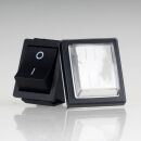 Wippschalter schwarz 2-polig EIN/AUS 30x22 mm 250V/16A...