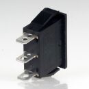 Einbau-Wippschalter schwarz 1-polig EIN/AUS/EIN 250V/15A...