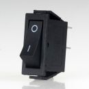 Einbau-Wippschalter schwarz 1-polig EIN/AUS 250V/15A...
