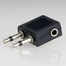 Flugzeug- / Reise-Kopfhörer-Adapter 2 x 3,5mm...