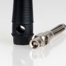 Bananenstecker Büschelstecker schwarz mit Schraubklemme und 4mm Querloch trittfest