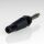 Bananenstecker Büschelstecker schwarz mit Schraubklemme und 4mm Querloch trittfest