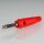 Bananenstecker Büschelstecker rot mit Schraubklemme und 4mm Querloch trittfest