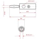 Bananenstecker Büschelstecker 4,5mm rot mit Schraubanschluss