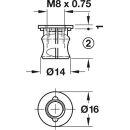 Häfele Verbindergehäuse, Stablofix, Stahl, verzinkt, mit Abdeckrand 262.88.904