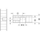 Häfele Verbindergehäuse, Stablofix, Stahl, verzinkt, mit Abdeckrand 262.88.904