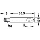 Häfele Verbindungsbolzen, Stablofix, Stahl, verzinkt, für Bohrloch-Ø 7,5 mm 262.88.954