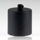 Lampen Deckenbaldachin 62x63mm Zylinderform Metall schwarz mit Zugentlastung Kunststoff