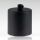 Lampen Deckenbaldachin 62x63mm Zylinderform Metall schwarz mit Zugentlastung Kunststoff