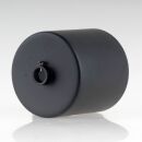 Lampen Deckenbaldachin 62x63mm Zylinderform Metall schwarz mit Stellring für 10 mm Pendelrohr