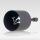 Lampen Deckenbaldachin 62x63mm Zylinderform Metall schwarz mit Pendelrohr und Zugentlastung Kunststoff