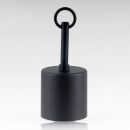 Lampen Deckenbaldachin 62x63mm Zylinderform Metall schwarz mit Pendelrohr für Kettenaufhängung