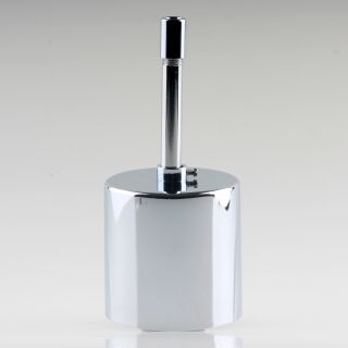 Lampen Deckenbaldachin 62x63mm Zylinderform Metall verchromt mit Pendelrohr und Zugentlastung Metall