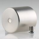 Lampen Deckenbaldachin 62x63mm Zylinderform Metall Edelstahloptik mit Zugentlastung Metall
