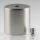 Lampen Deckenbaldachin 62x63mm Zylinderform Metall Edelstahloptik mit Zugentlastung Metall