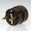 Kopp Schutzkontakt Winkelstecker Braun 16A 230V für...