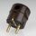 Kopp Schutzkontakt Winkelstecker Braun 16A 230V für Kabel bis 3x1,5 mm² 1785.0600.1