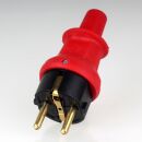 Kopp Schutzkontakt-Stecker mit Knickschutz IP44 Rot...