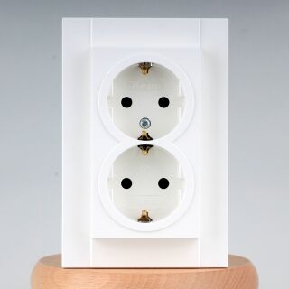 Kopp Athenis Schutzkontakt Unterputz Zweifachsteckdose Weiß 16A 250V 9295.2908.4