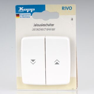Kopp Rivo Jalousieschalter Weiß ähnlich RAL 9010 IP20 10A 250V Unterputz 5865.1708.2