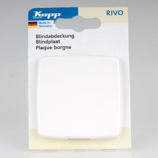 Kopp Rivo Blindabdeckung Weiß ähnlich RAL 9010 IP20 Unterputz 3351.1708.8