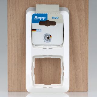 Kopp Rivo Abdeckrahmen 2-fach Weiß ähnlich RAL 9010 150x80 mm IP20 4042.1706.8