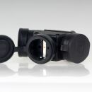 PCE 3-fach Schutzkontakt-Kupplung Schwarz 16A 250V 3500W IP44 mit Klappdeckel Typ 253