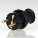 Kopp Schutzkontakt-Stecker Schwarz IP44 16A 250VAC...
