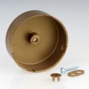 REV Lampen Verteilerbaldachin-Set Kunststoff Gold Ø 66 mm mit Zugentlastung 0513363777