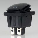 Einbau-Wippschalter schwarz 2-polig EIN/AUS 30×22 mm 16A 250V AC IP65