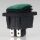 Einbau-Wippschalter grün beleuchtet 2-polig EIN/AUS 30×22 mm 16A 250V AC IP65