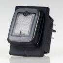 Einbau-Wippschalter transparent beleuchtet 2-polig...