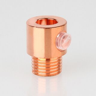 Zugentlastung mit M10x1 Außengewinde für Kabel 13x17mm Metall verkupfert