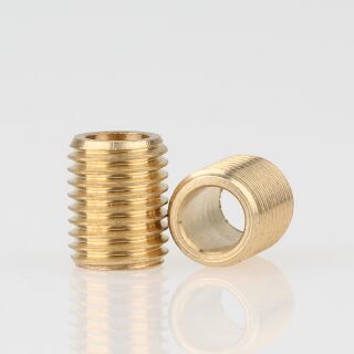 M8x1 Gewinderohr 10mm lang Messing für Lampen und Leuchtenbau