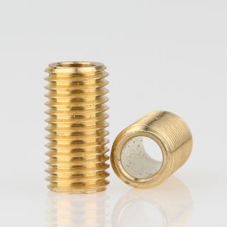 M8x1 Gewinderohr 15mm lang Messing für Lampen und Leuchtenbau