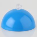 Lampen Baldachin 50x100mm Metall hellblau mit Zugentlaster Kunststoff transparent