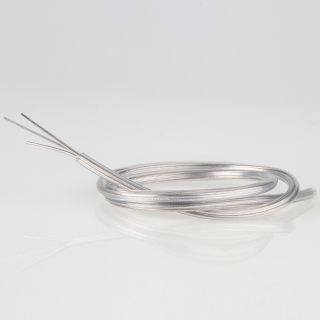PVC/FEP-Lampenkabel Elektro-Kabel Stromkabel Rundkabel transparent 2-adrig, 2x0,75mm² mit Stahlseil