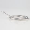 PVC Lampenkabel Elektro-Kabel Stromkabel Rundkabel transparent 2-adrig, 2x0,75mm&sup2; mit Stahlseil